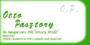 otto pasztory business card